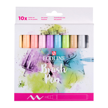 TALENS Ecoline Brush Pen Set 11509811 ass. Pastel 11 pezzi