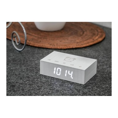 Sveglia Digitale Gingko Flip Click Clock Bianco
