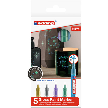 EDDING Gloss Paintmarker 780 0.8mm 780-E5-met ass2 metallic 5 Stück