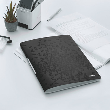 LEITZ Livre présentation WOW PP A4 4631-00-95 noir 20 dossiers
