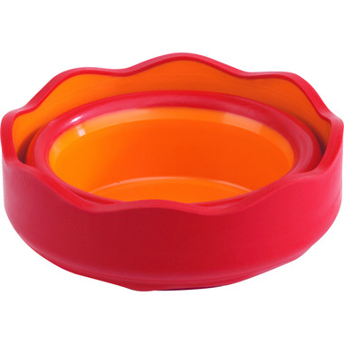 FABER-CASTELL Wasserbecher CLIC & GO 181517 rot, für Pinsel