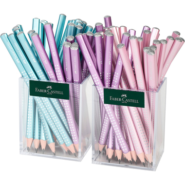 FABER-CASTELL Bleistift Sparkle Jumbo 111672 Köcher 72 Stück