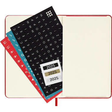 MOLESKINE Agenda Classic Pocket 2025 056999270209 1T/1S scharlachrot HC 9x14cm