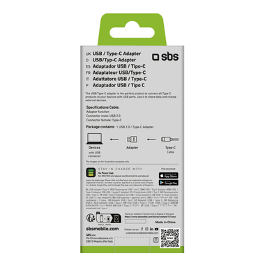 Adapter USB-Stecker zu USB-C-Buchse | SBS