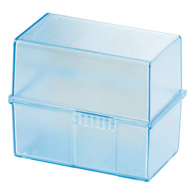 HAN Caisse de fichier Signal A7 977-64 transp./bleu, pour 300 cartes
