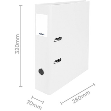BIELLA Ordner Plasticolor 7cm 10740701U weiss A4