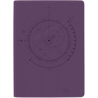 BIELLA Agenda Memento 2025 825715420025 1S/2P violet ML 10.1x14.2cm