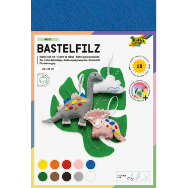 FOLIA Bastelfilz 150g 520409 ass. 10 Blatt