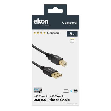 USB type A-B male printer cable | Ekon