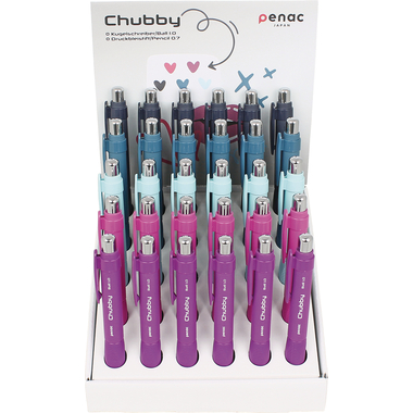 PENAC Stylo à bille Chubby BP0410-30D45 Display 30 pieces