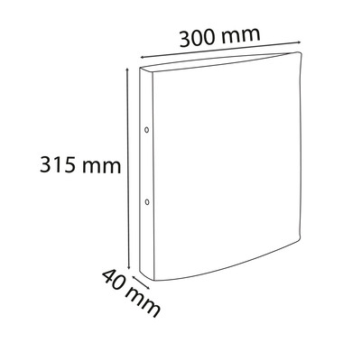 EXACOMPTA Ringbuch Aquarel 4cm 54567E 2 Ringe korallenrot A4