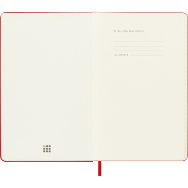 MOLESKINE Agenda settimanale note 25/26 8056999275402 18M foderato HC rosso 13x21cm