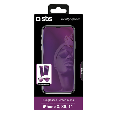 Vitre de protection sans teint pour iPhone 11 Pro, XS et X