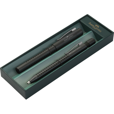 FABER-CASTELL Set Grip 2011 M 140983 nero, penna sfera/stilo.
