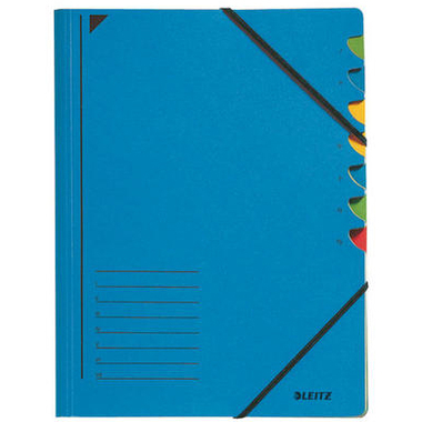 LEITZ Ordnungsmappe A4 39070035 blau 7 Fächer