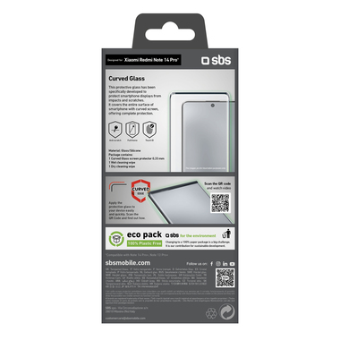 Film de protection en verre pour Xiaomi Redmi Note 14 Pro/Note 13 Pro+/Note 14 Pro+ 5G | SBS
