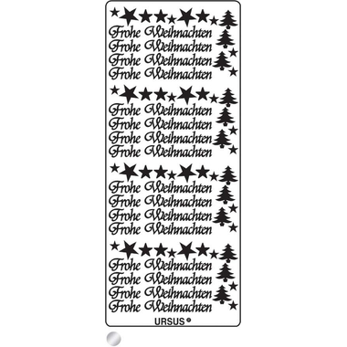URSUS Kreativ Sticker 59110059 Frohe Weihnachten silber