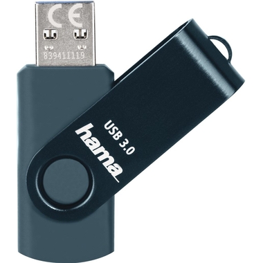 HAMA USB-Stick Rotate 182465 3.0, 128GB, 90MB/s, Petrol