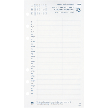 SUCCES Agenda Standard 2025 843209000025 1J/1P cal.rempl. 9.5x17.1cm