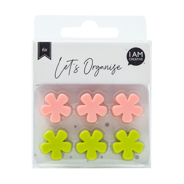 I AM CREATIVE Calamita fiori Let`s Organize 4035.59 pastello 6 pezzi