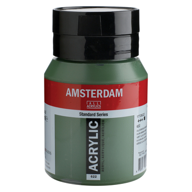 AMSTERDAM Peinture acrylique 500ml 17726222 olive 622