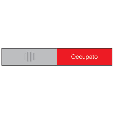 BEREC Türschild 37,4x152mm 314.089 Alu, Libero-Occupato