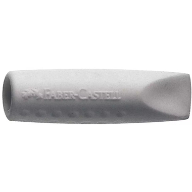 FABER-CASTELL Gomme capuchon GRIP 2001 187000 gris, 10x10x40mm 2 pièces