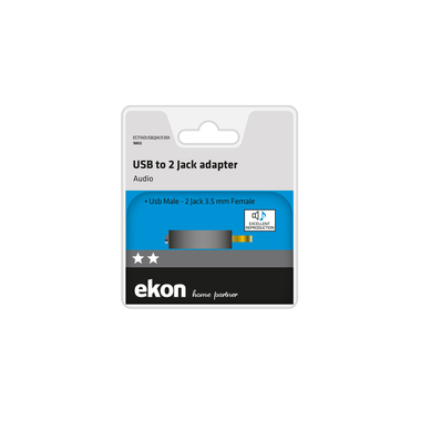 Adaptateur USB à 2 Jacks femelles | Ekon