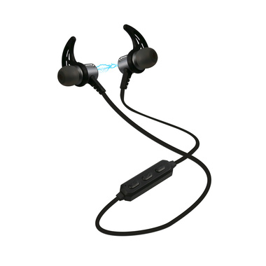 Auricolari magnetici Bluetooth v 4.2 ultraleggeri, con tasto di risposta e controllo volume, colore nero