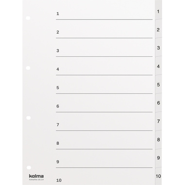 KOLMA Register KolmaFlex A4 18.114.16 weiss 1-10