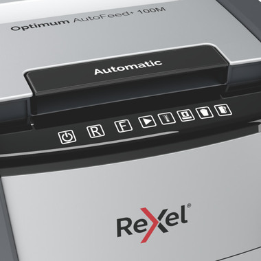 REXEL Destructeur docu. Optimum AF+ 2020100MCH 100M, P-5, 34lt