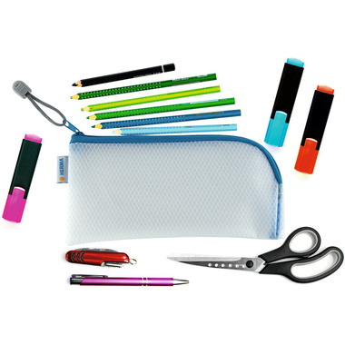 HERMA Tasca documenti con zip A6 20003 blu, 23x11cm