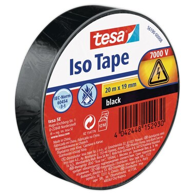 TESA Ruban isolant 56190-00008 19mmx20m noir