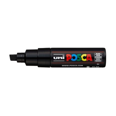 UNI-BALL Posca Marker 8mm PC-8K BLACK schwarz, Keilspitze