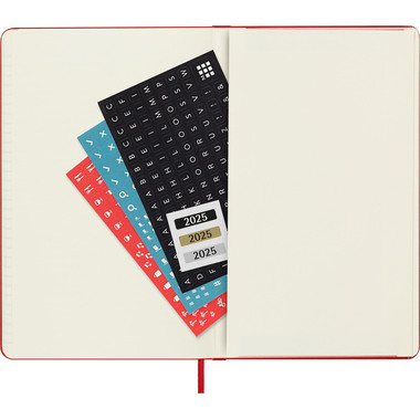 MOLESKINE Agenda Classic Large 2025 056999270148 1T/1S scharlachrot HC 13x21cm