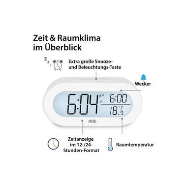 Réveil Numérique ADE Blanc