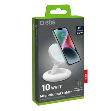Desktop phone stand with integrated wireless charger | SBS