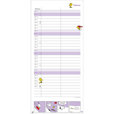 HEYE Planer für zwei Peanuts 2025 21302+25 DE 16x34.7cm