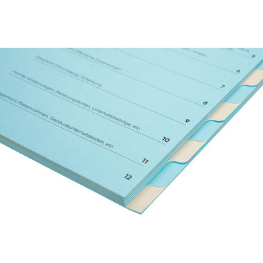 BIELLA Serviette de conf. DE A4 326011290U bleu/beige 320g, 12 pcs.