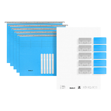BIELLA Register-Hängemappe A4 27143205U blau 32x25cm 5 Stück