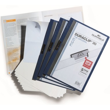 DURABLE Bewerbungsmappe Duraclip 258607 blau 3 Stück
