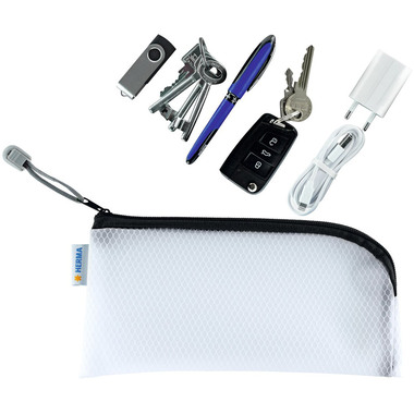 HERMA Tasca documenti con zip A6 20020 nero, 23x11cm