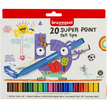 BRUYNZEEL Fasermalerset Kids Superpoint 60124020 20 Farben