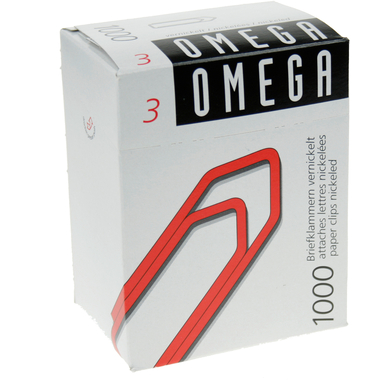 OMEGA Fermagli no.3 3/1000 nichelato, 28mm 1000 pezzi