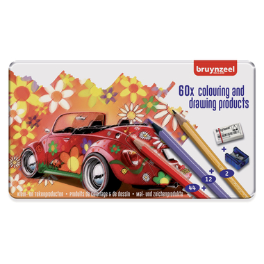 BRUYNZEEL Farbstifteset Kids 60312904 60 Farben Metalletui