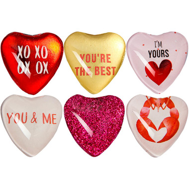 I AM CREATIVE Calamita Cuore Let`s Organize MAA4035.50 Vetro, 0.9x3.3x3.2cm 6 pezzi
