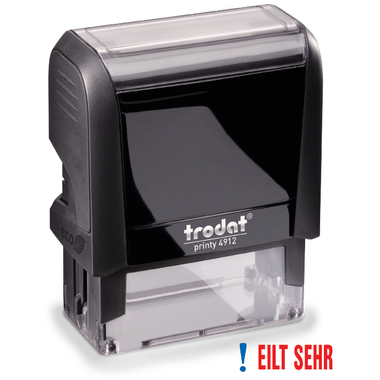 TRODAT Stempel eilt sehr 4912EILTSEHR blau/rot 47x18mm