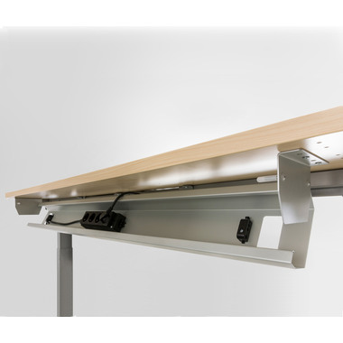APOLLO Kabelwanne 126cm VKC16/S grau, für 160cm Tische