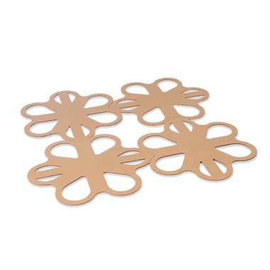 Set of 4 cardboard plate separator in brown 315x315x3mm