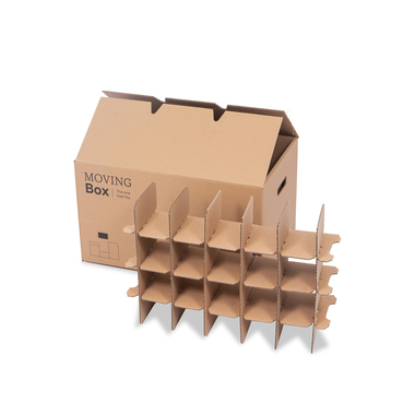 Compartment with 20 compartments for modular moving boxes 562x380x163mm